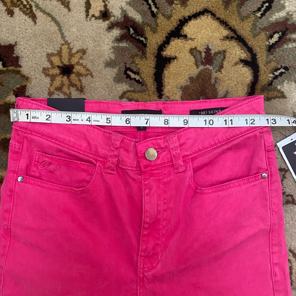 Guess Hot Pink Skinny Straight Leg Jeans - Picture 3 of 14